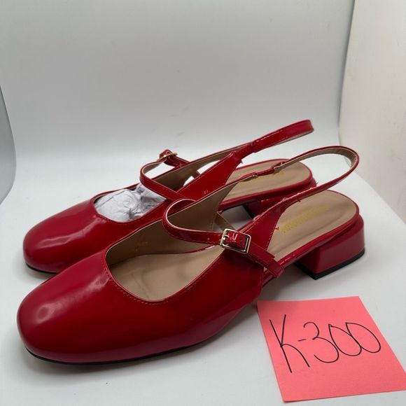 CUSHIONAIRE Mary Jane Dress Shoe 8.5 WIDE RED - Picture 3 of 7